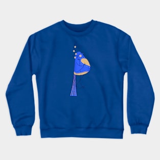 Blue love bird with yellow flowers stands for Ukraine Crewneck Sweatshirt